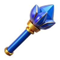 serene artistic Royal Blue Scepter Isolated on Transparent Background authentic png