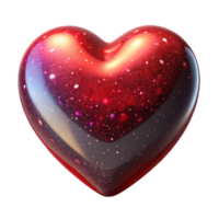 extraordinary artistic Ruby Red Heart Isolated on Transparent Background exclusive png
