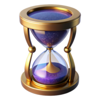 magnificent artistic Sand Timer Empty Bottom View Isolated on Transparent Background professional png