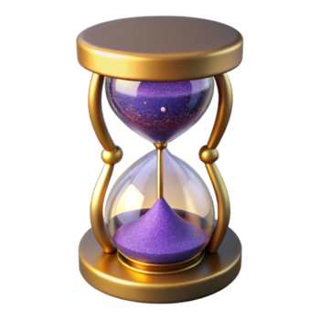 magnifico minimalista sabbia Timer vuoto parte inferiore Visualizza isolato su trasparente sfondo originale png