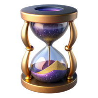 impressive abstract Sand Timer with Coarse Sand Side View Isolated detailed png