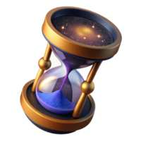 extraordinary creative Sand Timer Overflowing Top View Isolated png