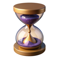 vibrant rustic Sand Timer with Coarse Sand Side View Isolated authentic png