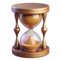 wonderful artistic Sand Timer with Fine Sand Side View Isolated Element genuine png
