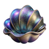 vibrant abstract Seashell Interior Nacreous Lining Iridescent Isolated png