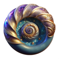 serene minimalist Seashell Spiral Pattern Isolated Transparent Background high resolution png