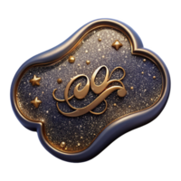 impressive vintage Simple Calligraphy Name Tag Isolated high resolution png
