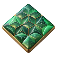 serene minimalist Square Mosaic Tile Texture Green Transparent Background high quality png