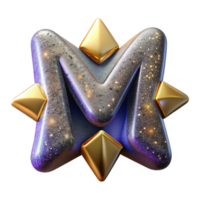 magnificent rustic Starburst Font Letter M Transparent Background exclusive png