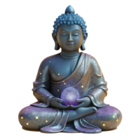 impressive abstract Stone Statue Sitting Buddha Front View Transparent detailed png