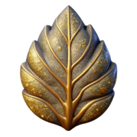elegant vintage Stone Carving Leaf Pattern Natural Texture Isolated Element authentic png