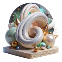 stunning modern Abstract Light Sculpture with Curving Forms Cutout original png