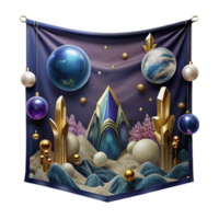 serene contemporary Tapestry Wall Hanging with Mythological Scene Isolated png