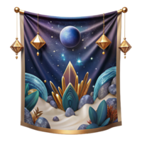 beautiful abstract Tapestry Wall Hanging with Mythological Scene Isolated original png