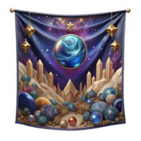 extraordinary minimalist Tapestry Wall Hanging with Mythological Scene Isolated premium png