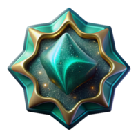 wonderful abstract Teal Abstract Shape with Gradient Overlay Cutout authentic png