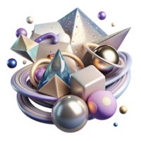 extraordinary modern Abstract Shapes Harmony of Chaos Transparent Background exclusive png