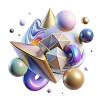 stunning artistic Abstract Shape Shifting in Parallel Universe Cutout Transparent Background genuine png