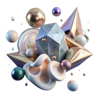 beautiful minimalist Abstract Shape Shifting in Parallel Universe Cutout Transparent Background detailed png
