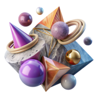 stunning abstract Abstract Shapes Representing Interdimensional Travel Isolated original png