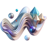 vibrant rustic Abstract Waveform Representing Dreams Cutout Transparent Background professional png