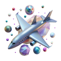vibrant creative Airplane with Contrail Cutout detailed png