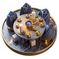 extraordinary traditional Top View Perspective Table Setting Isolated Element original png