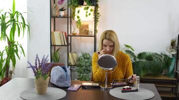Creating a stunning look in a cozy indoor space surrounded by greenery and warmth video