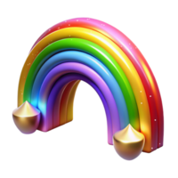 stunning abstract Vibrant Rainbow Arc Isolated on Transparent Background high resolution png