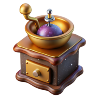 serene vintage Vintage Coffee Grinder Cutout with Bean Hopper genuine png