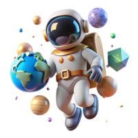 dramatic traditional Astronaut Silhouette Floating with Transparent Background detailed png