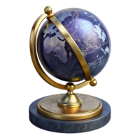 stunning rustic Vintage Globe on Marble Stand Isolated Element exclusive png