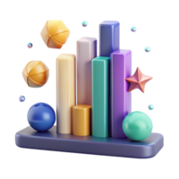 stunning contemporary Bar Graph Data Visualization Cutout Isolated Element professional png