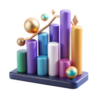 extraordinary modern Bar Graph Data Visualization Cutout Isolated Element premium png