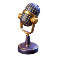 beautiful rustic Vintage Microphone Stand Isolated with Adjustable Height png
