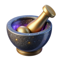 vibrant traditional Vintage Mortar and Pestle Cutout with Grinding Detail high resolution png