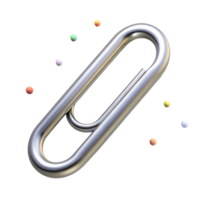 wonderful rustic Bent Paperclip Silver Color Isolated authentic png