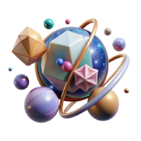 extraordinary classic Binary Star System Transparent Background with Orbiting Planets exclusive png