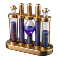 stunning modern Vintage Test Tubes Isolated with Rack detailed png