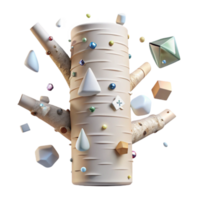 elegant modern Birch Tree White Bark Texture Transparent Background high quality png