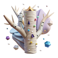vibrant creative Birch Tree White Bark Texture Transparent Background high quality png