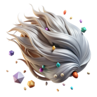 impressive artistic Blowing Hair in Wind Front View Cutout high resolution png
