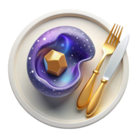 extraordinary modern White Plate with Fork and Knife Transparent Element authentic png