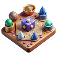 magnificent modern Board Game Isolated with Dice and Pieces png
