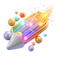 wonderful artistic Bright Light Streak with Motion Blur Cutout original png