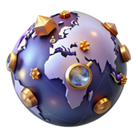 serene minimalist World Map with Time Zones Transparent Background original png