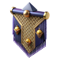 beautiful minimalist Woven Wall Hanging Side View Isolated premium png