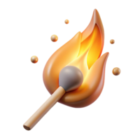 wonderful contemporary Burning Matchstick Flame Visible Isolated high quality png
