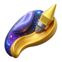 magnificent abstract Yellow Paintbrush Stroke Isolated Cutout high resolution png