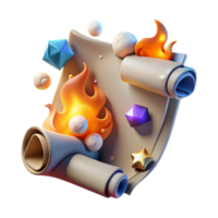 wonderful rustic Burning Paper with Curling Edges Cutout genuine png